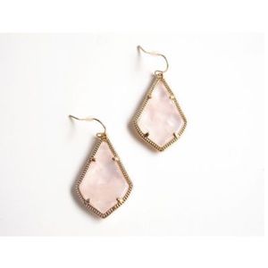 Kendra Scott Alex Gold Earrings in Pink Crystal